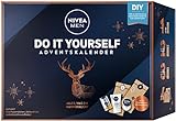 NIVEA MEN DYI Adventskalender 2022 für 24 einzigartige Verwöhnmomente, Weihnachtskalender mit ausgewählten Pflegeprodukten & Accessoires, Pflegeset für die Adventszeit