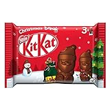 NESTLÉ KITKAT Mini-Weihnachtsmänner aus Milchschokolade, kleine Schokonikoläuse mit Knusperstückchen, 1er Pack (1 x 87g)
