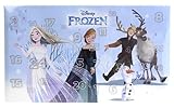Frozen 24 Days of Magic Advent Calendar, Adventskalender mit Frozen-Produkten, Make-up-Kit für Schminkspaß, buntem Zubehör, Spielzeug und Geschenke für Kinder