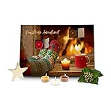Römer Wellness Geschenkartikel: Duftkerzen Adventskalender Kaminfeuer mit 24 verschiedenen Teelicht-Duftkerzen; Maße: ca. 36 x 25 x 2 cm