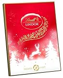 Lindt Schokolade zu Weihnachten LINDOR Adventskalender 2022 | 290 g weiße Schokolade, dunkle Schokolade und Milchschokolade | Schokolade für die Weihnachtszeit| Schokoladen-Geschenk