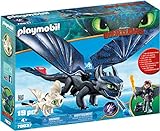 Playmobil DreamWorks Dragons 70037 Ohnezahn und Hicks mit Babydrachen, Ab 4 Jahren