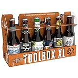 Kalea Toolbox XL, 12 Biere von Privatbrauereien aus Deutschland, lustiges Geschenk mit Bier für Männer und Handwerker