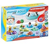PLAYMOBIL 1.2.3 AQUA 71086 Adventskalender für Kinder: Badespaß, Mit schwimmfähigen Tieren, Badewannenspielzeug, Spielzeug für Kinder ab 1,5 Jahren