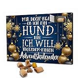 printplanet Hunde-Adventskalender mit Leckerlis - Motiv Mir doch egal - Weihnachtskalender für Hunde - 2022