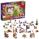 LEGO 41690 Friends Adventskalender 2021, Weihnachtsspielzeug für Jungen und Mädchen mit 5 Mikropuppen, Weihnachtskalender, Kinder