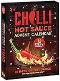 24 Days of Hot Sauce - Chili Lovers Adventskalender - Würzen Sie sich mit 24 scharfen feurigen Geschmacksrichtungen durch die Weihnachtszeit