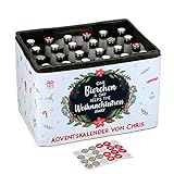 Herz & Heim® Ultimativer Männer Adventskalender - DIY - Banderole für Bierkasten und 24 Aufkleber für Kronkorken One Bierchen