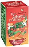 Sonnentor Tee Adventskalender, rot-grüne Spenderbox, 1er Pack (1 x 38 g) - Bio