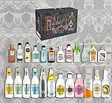 Gin Tonic Kalender Probierset - Mixcompany Tasting Box - 12x Verschiedene Gin Sorten + 12x Verschiedene Tonic Sorten - NEU