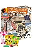 DDR Adventskalender mit 24 Ostdeutschen Produkten I Geschenkset Ostprodukte I Adventskalender 2022 mit Süßigkeiten aus der DDR