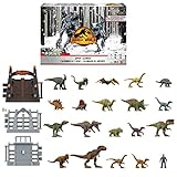 Jurassic World HHW24 - Adventskalender 2022 für Kinder mit Überraschungen für 24 Tage, enthält diverse Dinosaurier Figuren und Kampf Arena, Spielzeug ab 3 Jahre