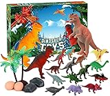 ANOTION Adventskalender 2021, Dinosaurier Adventskalender für Kinder, Weihnachtsferien 24 Tage Countdown Kalender Spielzeug Adventskalender Weihnachtsüberraschungsgeschenk für Jungen Mädchen Teens