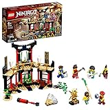 LEGO 71735 NINJAGO Turnier der Elemente Tempel Bauset mit Kampfarena und sammelbarer Figur des Goldenen Ninja Lloyd