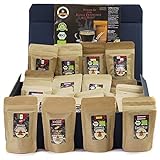 C&T Kaffee-Geschenkset Bio/Fair 24 Päckchen á 20 g (Gemahlen) mit 24 Biologischen, Raritäten- und Fair gehandelten Kaffees plus Überraschung | Ostergeschenk| Geschenkbox