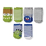 ebebek HelloBaby 6 Paar Bunte Baby Socken aus Baumwolle für Baby Junge und Mädchen Neugeborene Säugling Kinder, Perfekt für Baby Erstausstattung, kleine Socken für Adventskalender