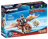 PLAYMOBIL DreamWorks Dragons 70729 Dragon Racing: Fischbein und Fleischklops, Ab 4 Jahren