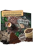 Gemahlene Bohnen Kaffee Adventskalender 2022 I Weihnachtskalender mit 24 köstlichen Kaffees aus aller Welt in bester Qualität