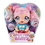 Glitter Babyz Dreamia Stardust Baby Puppe - Mit 3 magischen Farbwechseln, rosa Haaren und einem Regenbogen-Outfit - Inklusive Windel, Flasche und Schnuller - Sammelspielzeug für Kinder ab 3 Jahren