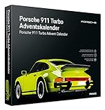 FRANZIS 55109 - Porsche 911 Turbo Adventskalender 2021 lightgrün - in 24 Schritten zum Porsche 911 Turbo unterm Weihnachtsbaum, Fahrzeugbausatz 1:43, integriertes Soundmodul, empfohlen ab 14 Jahren