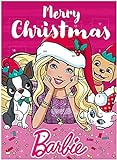 Windel Adventskalender | Barbie Weihnachtsmotiv | pinker Adventskalender für Kinder und Erwachsene | Adventskalender mit Schokolade für alle Barbie Fans