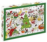 FRECHE FREUNDE Bio Adventskalender für Kids, Weihnachtskalender, enthält 24 Schachteln mit Bio-Kindersnacks und Überraschungen, ohne Industriezucker, ideal für Kinder
