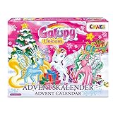 Craze Adventskalender GALUPY Unicorn Einhorn Spielfiguren wunderschöne Pferde Figuren zum Spielen + Zubehör 19450