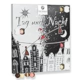 Peters 'Tag & Nacht' Adentskalender | 48 edle Mini-Trüffel und Mini-Pralinen | doppelt gefüllter Adventskalender